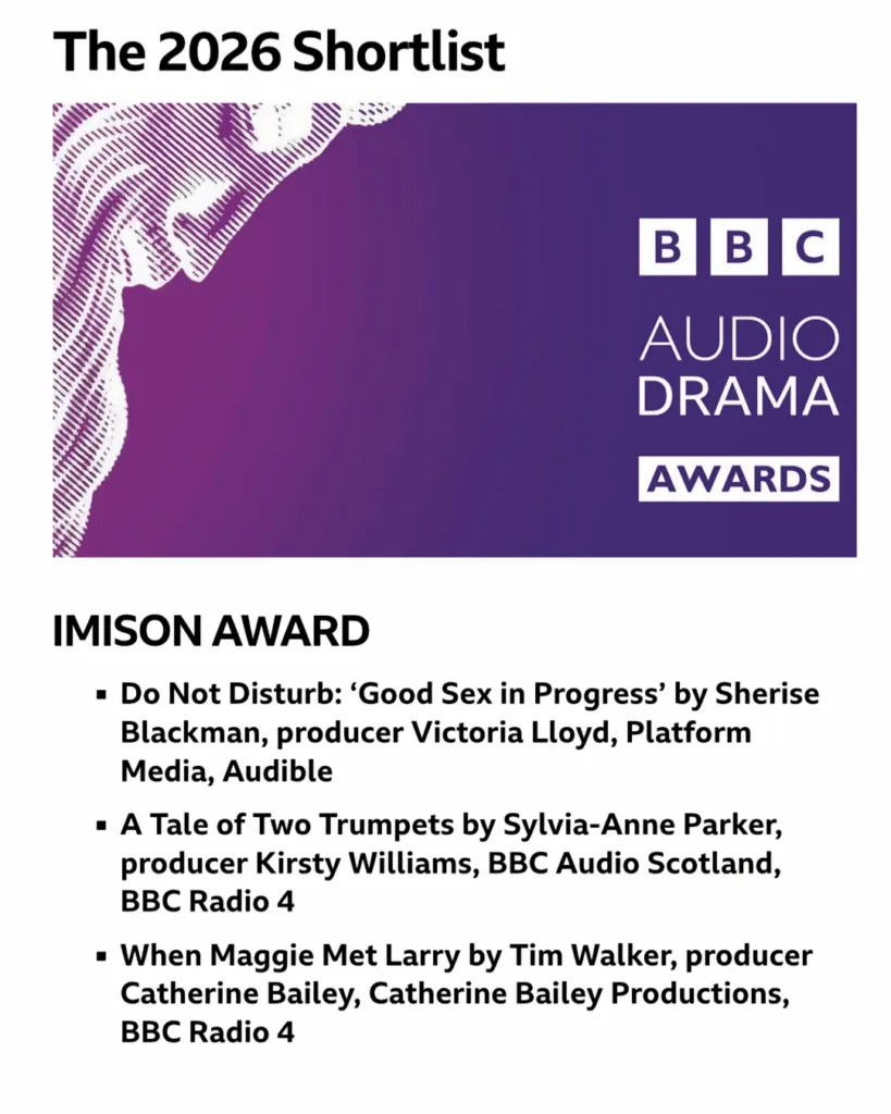 BBC Audio Drama Awards, Do not Disturb, Audible UK, MsMono, Sherise Blackman